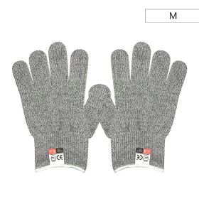 Cut Resistant Gloves - Ambidextrous, Food Grade, High Performance Level 5 Protection. Size Medium, Complimentary Ebook Included - M