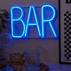 1pc, BAR Neon Light, LED Business Bar Sign Light On Off Switch Open Bright Light Neon, Without Battery - Blue