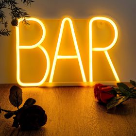 1pc, BAR Neon Light, LED Business Bar Sign Light On Off Switch Open Bright Light Neon, Without Battery - Warm