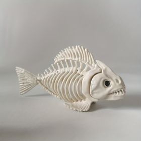 Spook Up Your Home with this Life-Size Skeleton Fish Decoration! - Fishbone Style