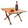 Portable picnic table, rollable aluminum alloy table top with folding solid X-shaped frame ZB1001MW - as Pic