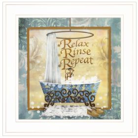 "Relax, Rinse, Repeat" By Ed Wargo, Ready to Hang Framed Print, White Frame - as Pic