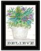 "Believe Succulents" by Cindy Jacobs, Ready to Hang Framed Print, Black Frame - as Pic