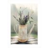 "Lavender Watering Can" by Lori Deiter, Ready to Hang Framed Print, White Frame - as Pic