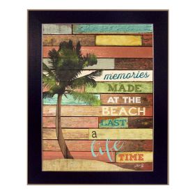 "Beach Memories" By Marla Rae, Printed Wall Art, Ready To Hang Framed Poster, Black Frame - as Pic