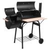 Zokop Oil Drum Charcoal Furnace High Temperature Spray Paint (500-600 Degrees) Diameter 15cm Plastic Wheel - as pic