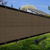 Artpuch Privacy Fence Screen Brown Customized Outdoor Mesh Panels for Backyard, Balcony,Patio,Construction Site with Zip Ties - 3x34 ft - Brown
