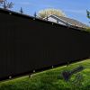 Artpuch Privacy Fence Screen Black Customized Outdoor Mesh Panels for Backyard, Balcony,Patio,Construction Site with Zip Ties - 8x37 ft - Black