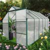 6x12 FT Polycarbonate Greenhouse Raised Base and Anchor Aluminum Heavy Duty Walk-in Greenhouses for Outdoor Backyard in All Season - as Pic
