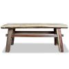 Bench Solid Reclaimed Wood 39.4"x11"x16.9" - Brown
