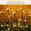 2Pcs Solar Firefly Lights Swaying Decorative Pathway Lamp IP65 Waterproof Landscape Patio Yard Night Light - Warm