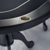 INO Design 96" Oval Black Aura Texas Holdem Casino Game Poker Table With Curved Legs DropBox - as Pic