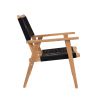 Patio Furniture Chair Black Rope Furniture Chairs for 2,Outdoor Conversation Sectional for Backyard Poolside, Garden - as Pic