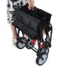 Folding Wagon Garden Shopping Beach - Black