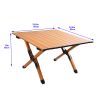 Portable picnic table, rollable aluminum alloy table top with folding solid X-shaped frame ZB1001MW - as Pic