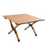 Portable picnic table, rollable aluminum alloy table top with folding solid X-shaped frame ZB1001MW - as Pic