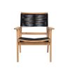Patio Furniture Chair Black Rope Furniture Chairs for 2,Outdoor Conversation Sectional for Backyard Poolside, Garden - as Pic