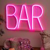 1pc, BAR Neon Light, LED Business Bar Sign Light On Off Switch Open Bright Light Neon, Without Battery - Warm