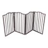 Pet Gate – Dog Gate for Doorways;  Stairs or House – Freestanding;  Folding ;  Dark brown; Arc Wooden - Dark brown