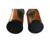21, 16 Inch Metal Umbrella Stands, Engraved Artwork, Set of 2, Antique Brown, Black - as Pic