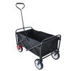 Folding Wagon Garden Shopping Beach - Black