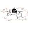 Wood Benito Serving Breakfast Bed Tray, Espresso Finish - Espresso