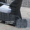 Direct Wicker 5-Piece Aluminum Wicker Round Outdoor Dining Set with Cushions - Gray