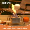 Tabletop Fireplace Bio-Ethanol Fire Pit,Indoor Outdoor Table Fire Lantern Portable Fire Bowl Pot Fire Pit,Square,Black - DIY