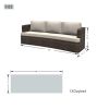 Direct Wicker 4-Piece Outdoor Wicker Sofa Daybed Set Patio Furniture Sunbed - Gray