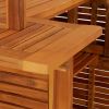 3 Piece Patio Bar Set Solid Wood Acacia - Brown