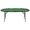 10-Player Folding Poker Table Green 81.1"x41.7"x29.5" - Green