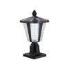 Solar Post Light, Outdoor Patio Fence Post Lamp with Warm and Cool Lights, Decor for Yard Garden Deck, 7.84 x 7.84 x 15 in. - As Pic