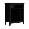Bar Cabinet Castle, Living Room, Black - Black