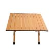 Portable picnic table, rollable aluminum alloy table top with folding solid X-shaped frame ZB1001MW - as Pic