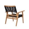 Patio Furniture Chair Black Rope Furniture Chairs for 2,Outdoor Conversation Sectional for Backyard Poolside, Garden - as Pic