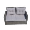 Direct Wicker Outdoor Patio Conversation Set with Storage Box with Cushion - Gray