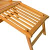Patio Deck Chairs with Footrests 2 pcs Solid Wood Acacia - Brown