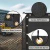 Artpuch Privacy Fence Screen Black Customized Outdoor Mesh Panels for Backyard, Balcony,Patio,Construction Site with Zip Ties - 8x1 ft - Black