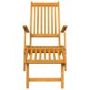 Patio Deck Chairs with Footrests 2 pcs Solid Wood Acacia - Brown