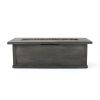 ANCHORAGE 56'' WOOD RECTANGULAR MGO FIRE TABLE GREY - 50,000 BTU - as Pic
