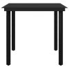 5 Piece Patio Dining Set with Cushions Poly Rattan and Glass - Grey