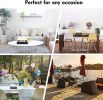 Tabletop Fireplace Bio-Ethanol Fire Pit,Indoor Outdoor Table Fire Lantern Portable Fire Bowl Pot Fire Pit,Square,Black - Clear