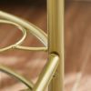 2 Glass Shelves  Serving Trolley Bar Cart  with Durable Metal Frame for Hotel Dining Room Restaurant - Glod