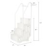 85*68*198cm PE Swimming Pool Escalator White - White
