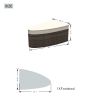 Direct Wicker 4-Piece Outdoor Wicker Sofa Daybed Set Patio Furniture Sunbed - Brown