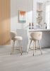 COOLMORE Counter Height Bar Stools Set of 2 for Kitchen Counter Solid Wood Legs with a fixed height of 360 degrees - as Pic
