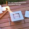 Tabletop Fireplace Bio-Ethanol Fire Pit,Indoor Outdoor Table Fire Lantern Portable Fire Bowl Pot Fire Pit,Square,Black - DIY