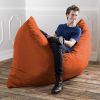 Jaxx 5.5 ft Pillow Saxx Bean Bag Pillow, Mandarin - Mandarin - Microsuede