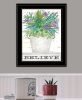 "Believe Succulents" by Cindy Jacobs, Ready to Hang Framed Print, Black Frame - as Pic