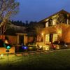 Garden Solar Lights Outdoor Moon Crackle Stake Metal Lights Courtyard - Colourful